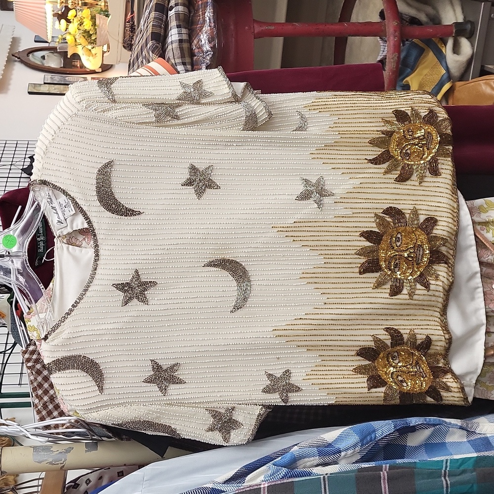 Sun, moon and stars, Marshall Fields blouse
